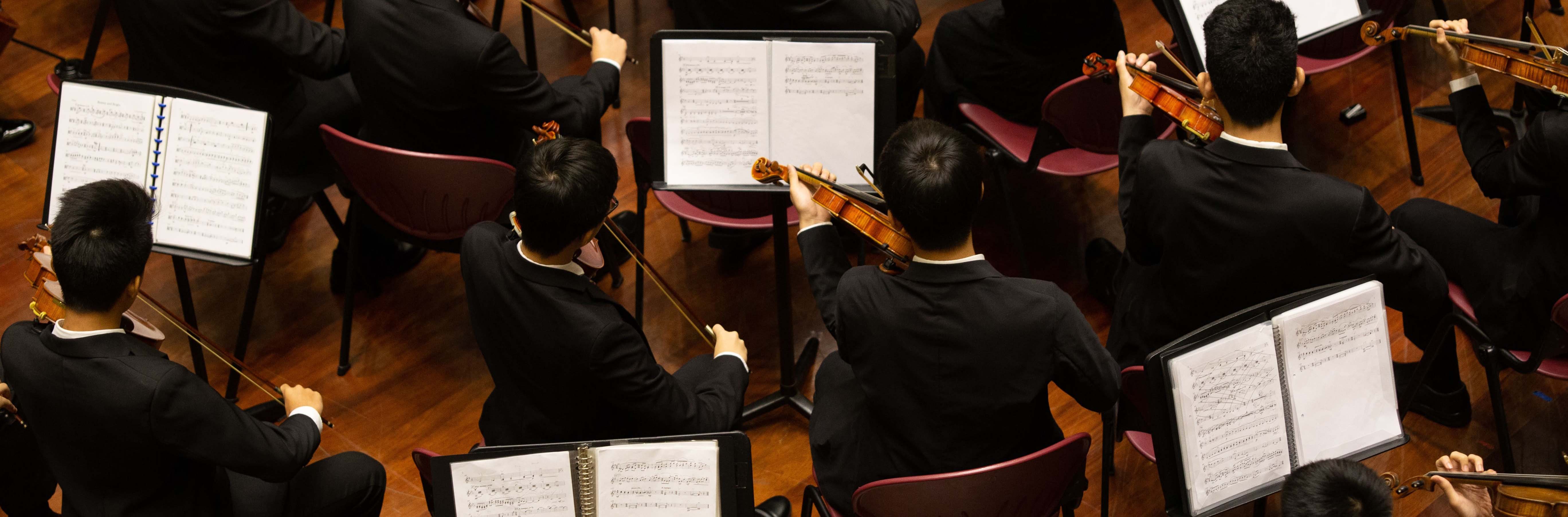 uma orquestra como imagem ilustrativa da página de instrumentos de gestão e planeamento