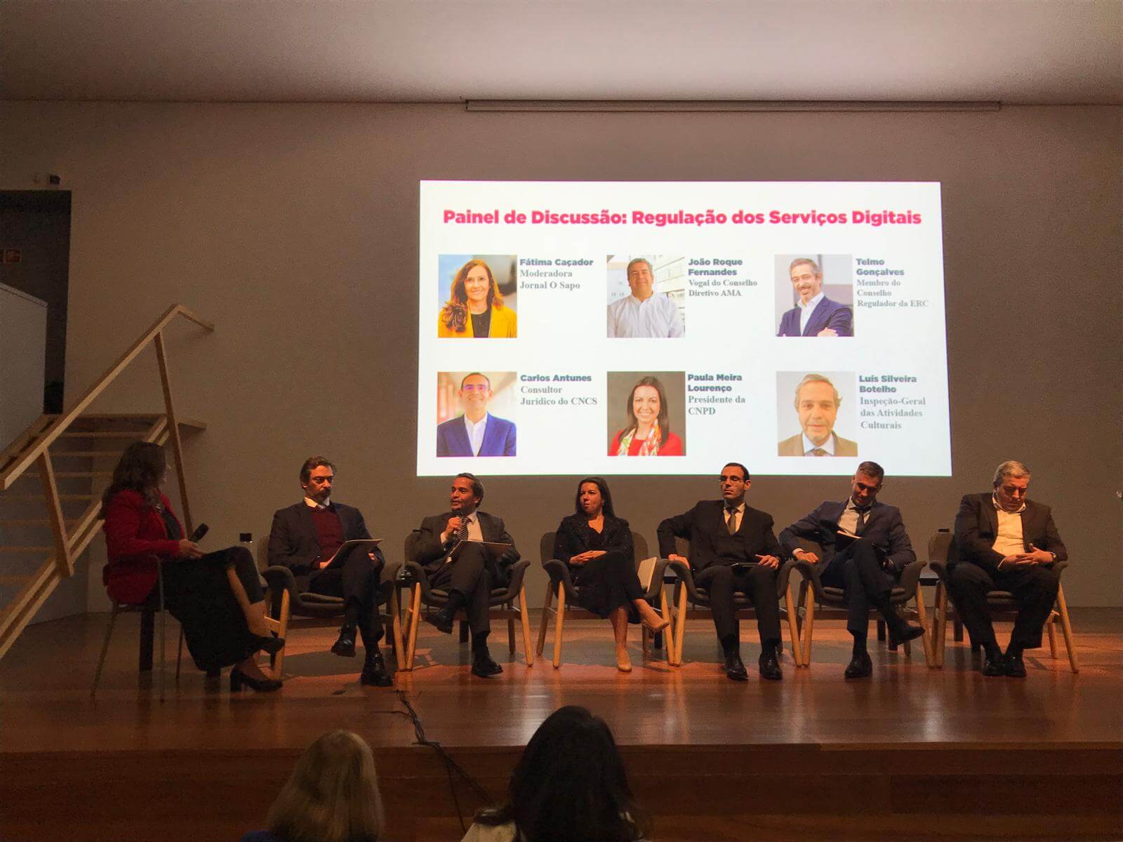 Painel de oradores do Festival dos Direitos Digitais, realizado a 9 de dezembro de 2024, na Casa das Histórias Paula Rego 