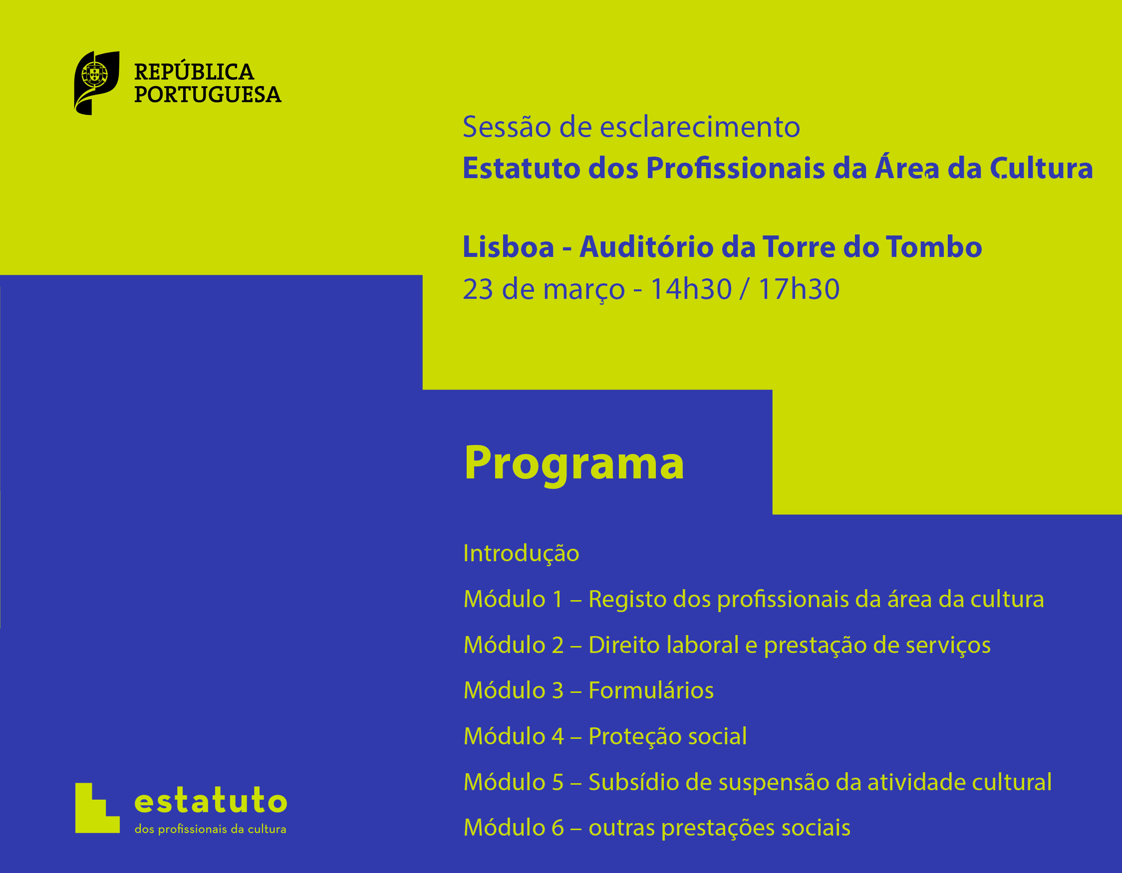 Programa Lisboa Sessão Esclarecimento